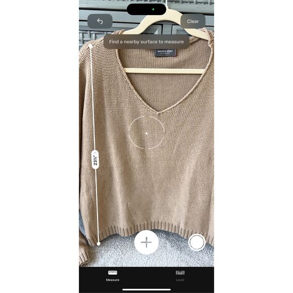 Wooden Ship Tan V Neck knit Sweater Med/Lrg $160 G44 - Picture 5 of 8